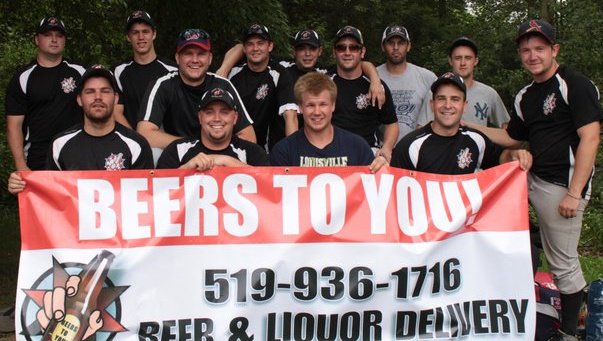 Team Beers To You! First sponsorship of an athletic men's baseball team.